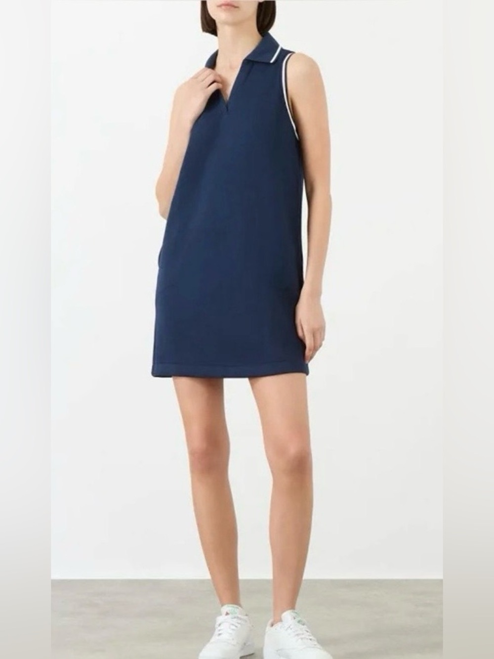 Spanx Women Size Small Navy
Sleeveless AirEssentials Pique
Polo Tank Dress NWT